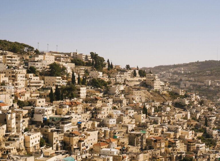 Beige Concrete Buildings on High Ground in Jerusalem